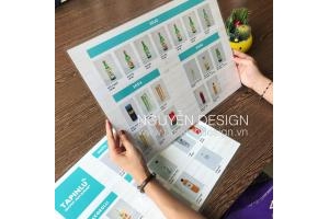 Thiết kế & In ấn menu A3 / A4  ép cứng